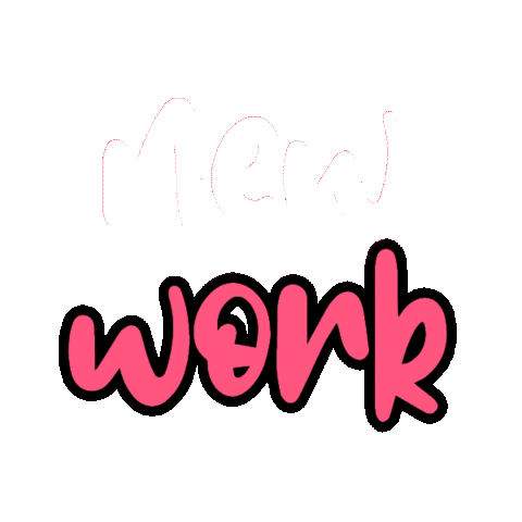 Pink Work Sticker