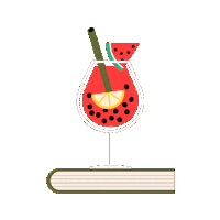 Read Happy Hour Sticker by Jessica Lau