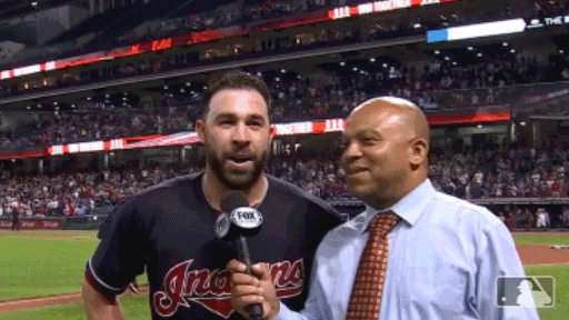 Cleveland Indians Reporter GIF by MLB