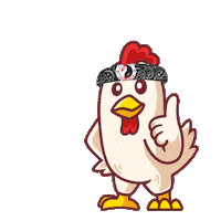 Chicken Weareopen Sticker by Piso Viejo