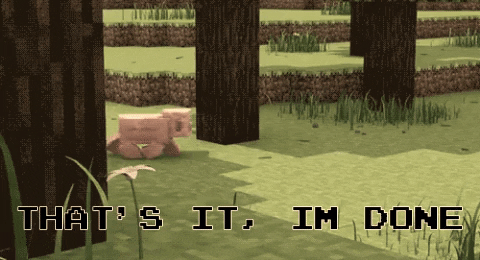 hansjg05 giphygifmaker giphyattribution minecraft done GIF
