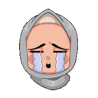 imcleem sad cry hijabi pleure Sticker
