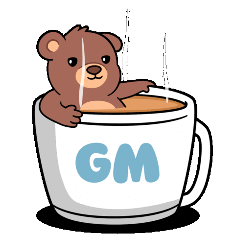 Good Morning Coffee Sticker by BEARISH