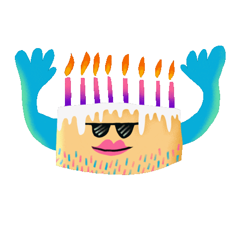 Celebrate Happy Birthday Sticker by Jon Hanlan