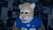 Scared Cosmo GIF by BYU Cougars