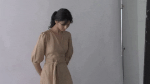 mariadelvillar giphygifmaker fashion linen dress GIF