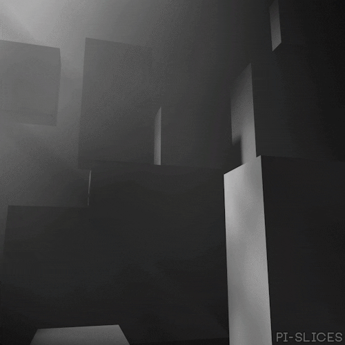pislices loop 3d trippy black and white GIF