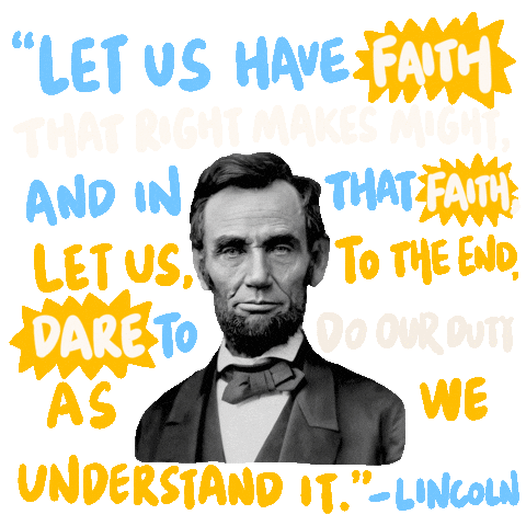 Abraham Lincoln Quote Sticker by Creative Courage