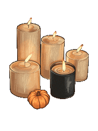 artolejnik autumn candles comfort helloween Sticker