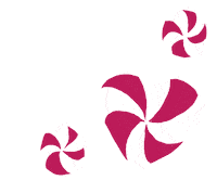 Candy Cane Heart Sticker