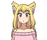 Looking Cat Girl Sticker by Jin