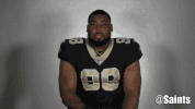 saints football thinking GIF by New Orleans Saints