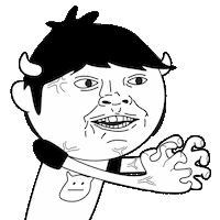 Angry Tanduk Sticker