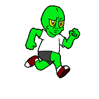 On My Way Running Sticker by herbertonic