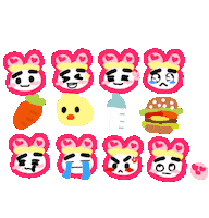 whitepuppyandpinkbunny bunny wonho wenee pinkbunny Sticker