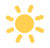 clairelapaillette hot summer sun yellow Sticker