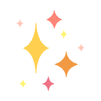 clairelapaillette pink stars yellow orange Sticker