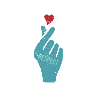 Zorgplichtwet hand respect 11 gesture Sticker
