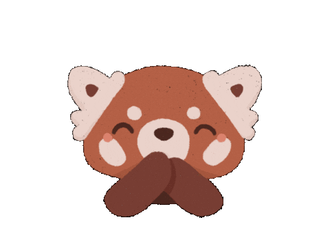 cissyartcafe giphyupload red panda cissyartcafe Sticker