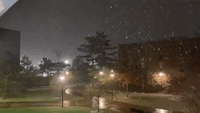 Snow Squall Moves Through State College, Pennsylvania