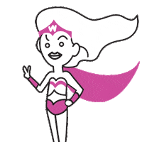 Wonder Woman Girl Sticker by Happy Way
