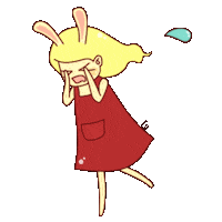 cici1206 no sad kawaii running Sticker