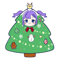 Christmas Tree Sticker by Asayoru Maid Cafe ☆ あさよる