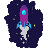 amandsfe space galaxy spaceship foguete Sticker