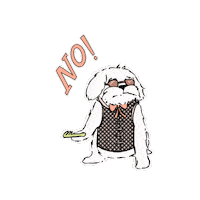 Fionaliemm dog no treat nomeansno Sticker