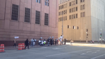 Protesters Gather Outside Houston Courthouse Amid Appeal to Reject Drive-In Ballots