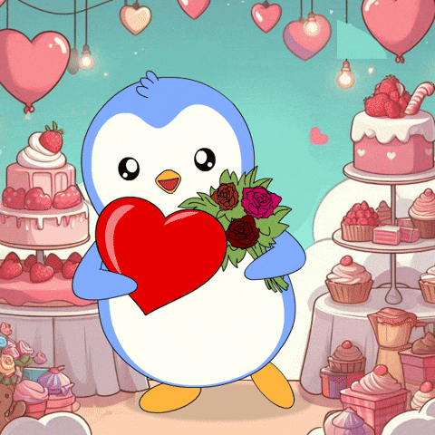 I Love You Hearts GIF by Pudgy Penguins