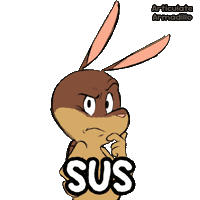 Warning Hold Up Sticker by VeeFriends