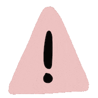 Pink Warning Sticker by bvaras.es