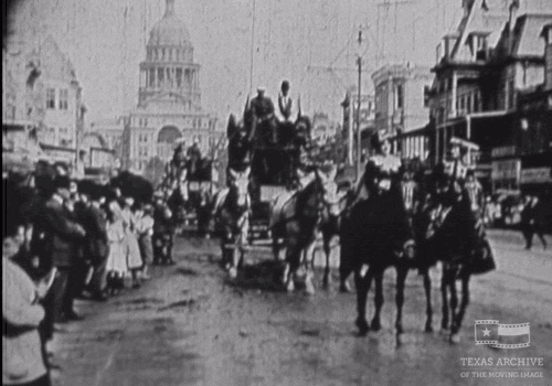 horse-drawn carriage austin GIF by Texas Archive of the Moving Image