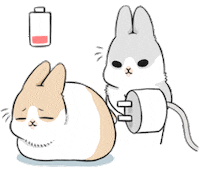 tired rabbit Sticker