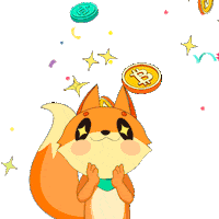 KuCoin crypto fox bitcoin cryptocurrency Sticker