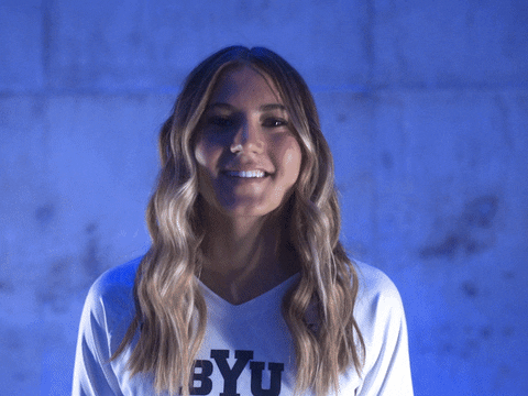 Ncaa Volleyball Sport GIF by BYU Cougars