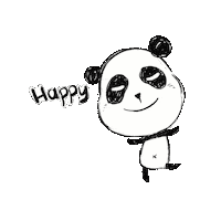 Happy Happy Happy Dancing Panda Sticker