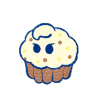Cupcake Eating Sticker