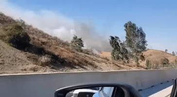 Blue Ridge Fire Nears Highway in Chino Hills, California