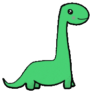 green doodle dino dinosaurus ronicantsleep Sticker
