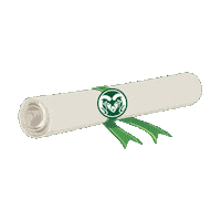 Csu Rams Graduation Sticker by Colorado State University