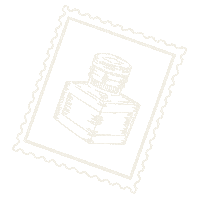 Postage Stamp Ink Sticker by Eterate Calligraphy