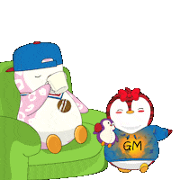 Good Morning Coffee Sticker by Pudgy Penguins