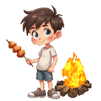 Boys Girls Bonfire Sticker