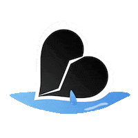 sad broken heart Sticker by AM by Andre Martin