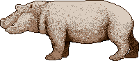 PositPixel pixel art sprite sprites hippopotamus Sticker