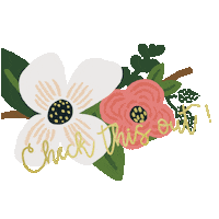 lettersfrom4th floral checkthisout lettersfrom4th Sticker