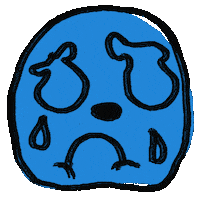 orindee sad blue crying cry Sticker