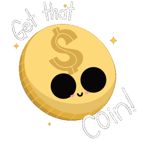 Adjtoberco money coin euro dollar Sticker